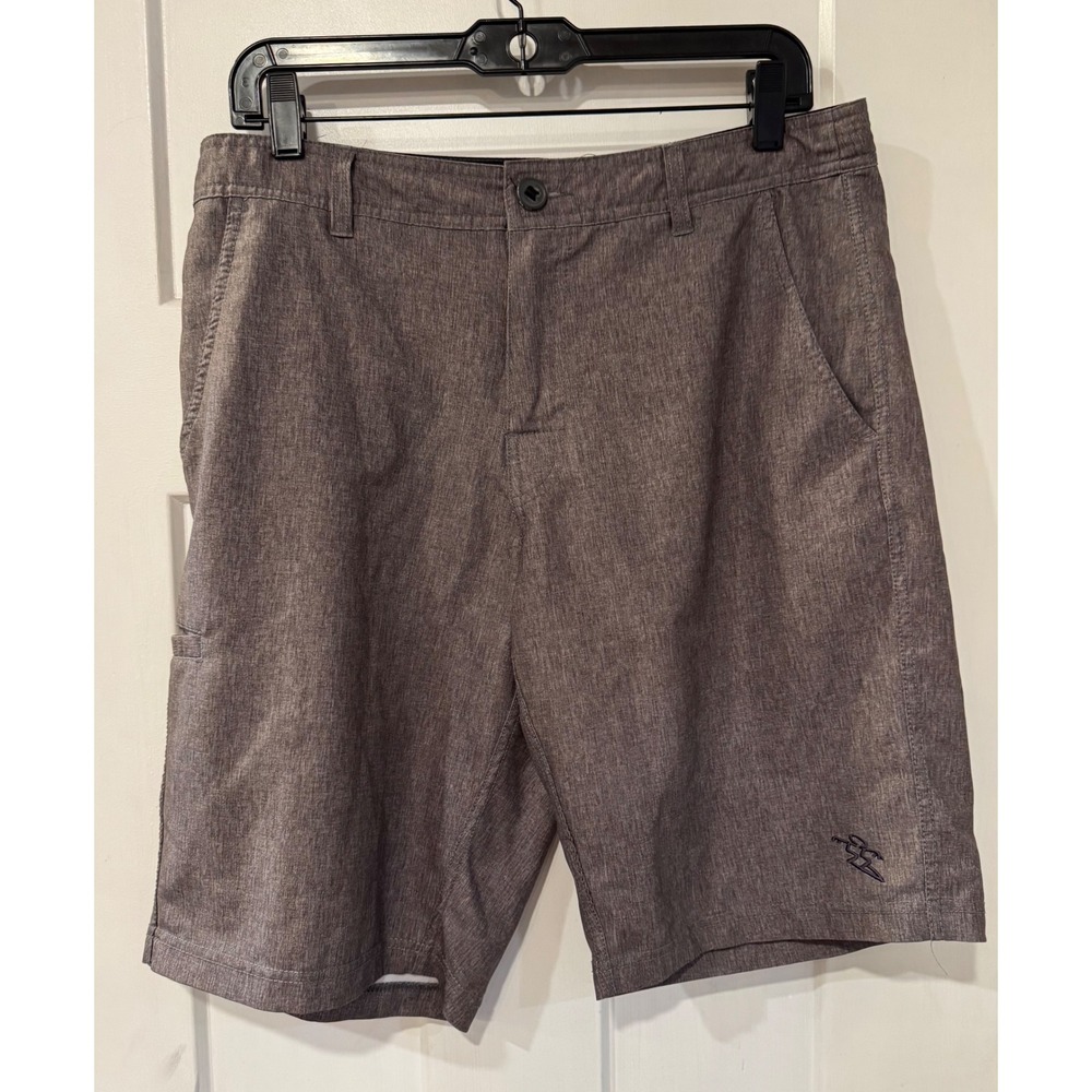 Dahui Mens Hybrid Shorts Heather gray Quick Dry Surf Board Shorts size 32